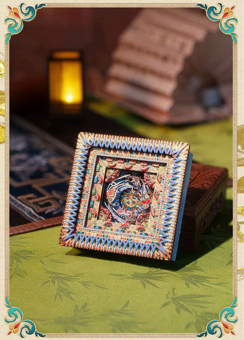 ART MODEL Mogao Grottoes Caisson Fridge Magnet 3D Metal Puzzle