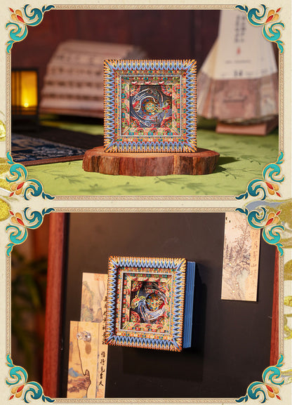 ART MODEL Mogao Grottoes Caisson Fridge Magnet 3D Metal Puzzle