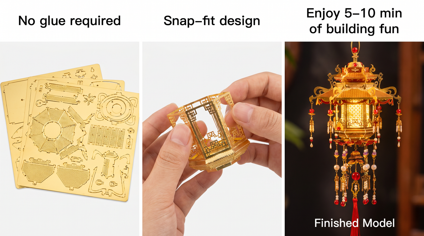 ARTMODEL 3D Palace Lantern Fridge Magnet Assembly Model