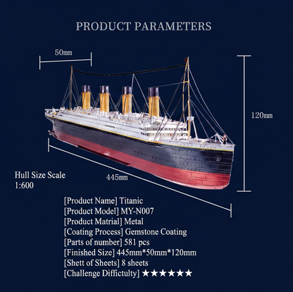 ART NODEL Titanic 3D Metal Puzzle