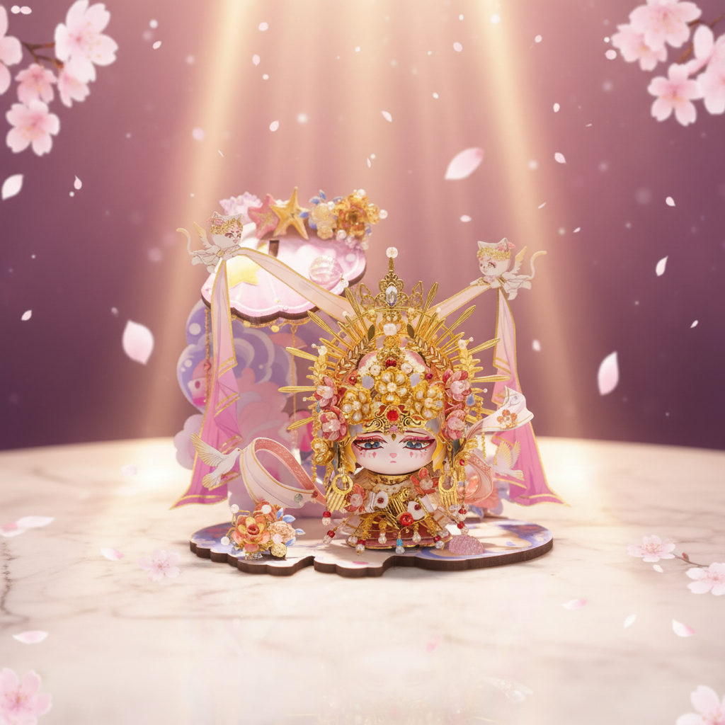 粉金樱花背景