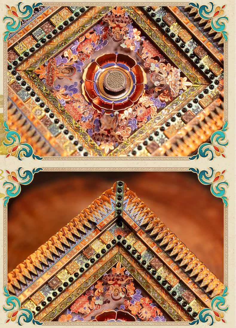ART MODEL Mogao Grottoes Caisson Fridge Magnet 3D Metal Puzzle