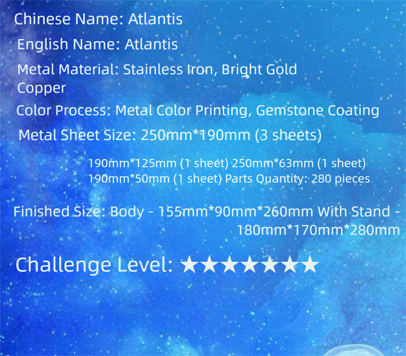 ART MODEL Atlantis 3D Metal Puzzle