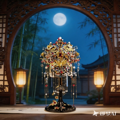 ART MODEL Chinese Style Wedding Phoenix Crown 3D Metal Puzzle