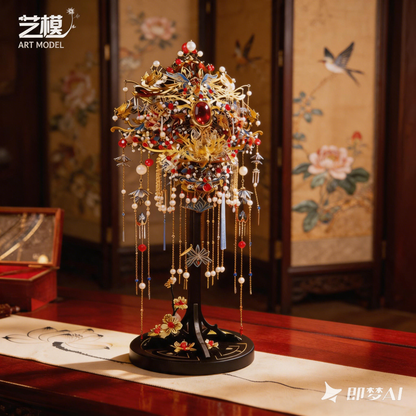 ART MODEL Chinese Style Wedding Phoenix Crown 3D Metal Puzzle